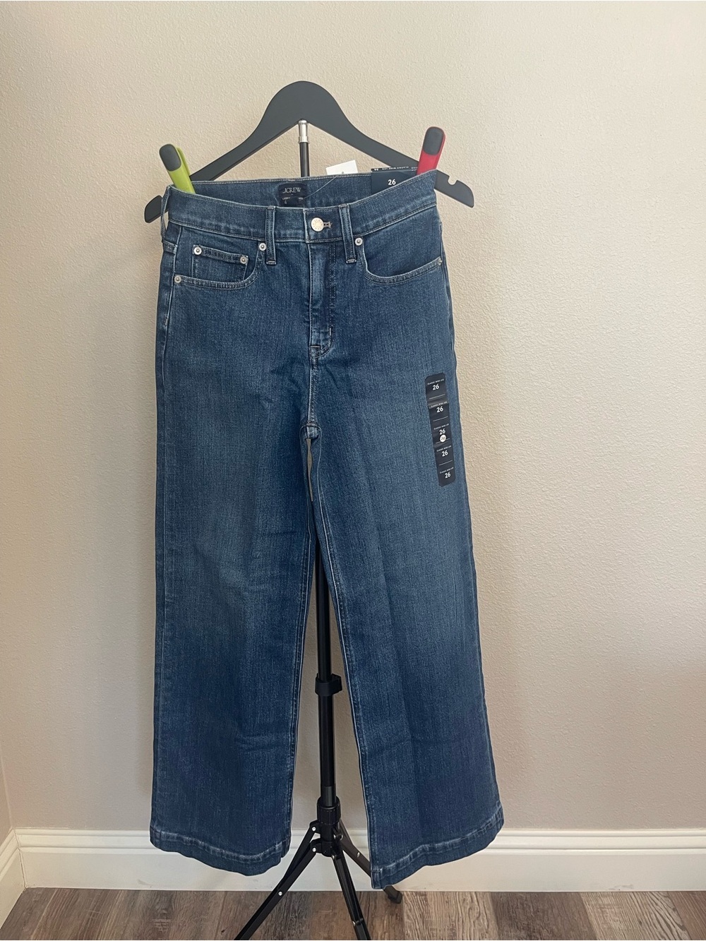 J. Crew NWT Women Classic Blue Wide-Leg Jeans sz26 CO136 - Picture 3 of 11